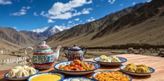 Ladakh mutfağı, Himalayalar’ın zorlu coğrafyasında yaşayan toplulukların beslenme alışkanlıklarından doğmuştur. Yüksek rakım ve soğuk iklim, bölge mutfağının enerji ve dayanıklılık sağlayacak şekilde gelişmesini zorunlu kılmıştır. Ladakh mutfağı, hem günlük yaşamda hem de dini ve kültürel ritüellerde önemli bir yer tutar. Konulu bir haber görseli.