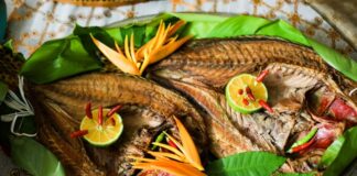 Palau Mutfağı Palau Mutfağı, Pasifik Okyanusu’nda yer alan Palau Cumhuriyeti’nin zengin kültürel ve doğal kaynaklarını sofralara taşıyan eşsiz bir gastronomi anlayışına sahiptir. Ada halkı yüzyıllar boyunca denizden ve tropikal ormanlardan elde ettiği ürünlerle kendine özgü yemekler geliştirmiştir. Balık ve deniz ürünleri, kök sebzeler, tropikal meyveler ve hindistancevizi, Palau mutfağının temel taşlarını oluşturur. Konulu bir haber görseli.