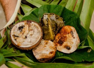 Samoa Mutfağı, Güney Pasifik’in tropikal adası Samoa’nın zengin kültürel geçmişini yansıtan bir gastronomi anlayışıdır. Yüzyıllardır yerli halk, ada kaynaklarını ve deniz ürünlerini kullanarak kendine özgü tarifler geliştirmiştir. Balık ve diğer deniz ürünleri, kök sebzeler, tropikal meyveler ve hindistancevizi, Samoa mutfağının temel ögelerindendir. Konulu bir haber görseli.