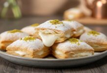 Mardin, kadim tarihi ve kültürel zenginliklerinin yanı sıra benzersiz mutfak mirasıyla da büyük ilgi gören şehirlerden biri. Bu mirasın en dikkat çeken tatlılarından biri olan Mardin sembusek tatlısı, son yıllarda hem yerel halkın hem de gastronomi meraklılarının gözdesi haline geldi. Yöreye özgü malzemelerle hazırlanan tatlı, ince işçilik gerektiren hamur formu ve iç dolgusunda kullanılan aromatik karışımlar sayesinde kendine has bir lezzet sunuyor. Mardin’in köklü mutfak kültürünün bir yansıması olan bu tatlı, özellikle kış aylarında ve özel günlerde sofraların vazgeçilmezi olarak tercih ediliyor. Bölgeyi ziyaret eden yerli turistler kadar yabancı turistler de sembusek tatlısının eşsiz aromasını deneyimlemek için Mardin’in tarihi çarşılarına yöneliyor. Konulu bir haber görseli.